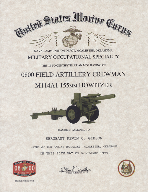 field artillery mos marines